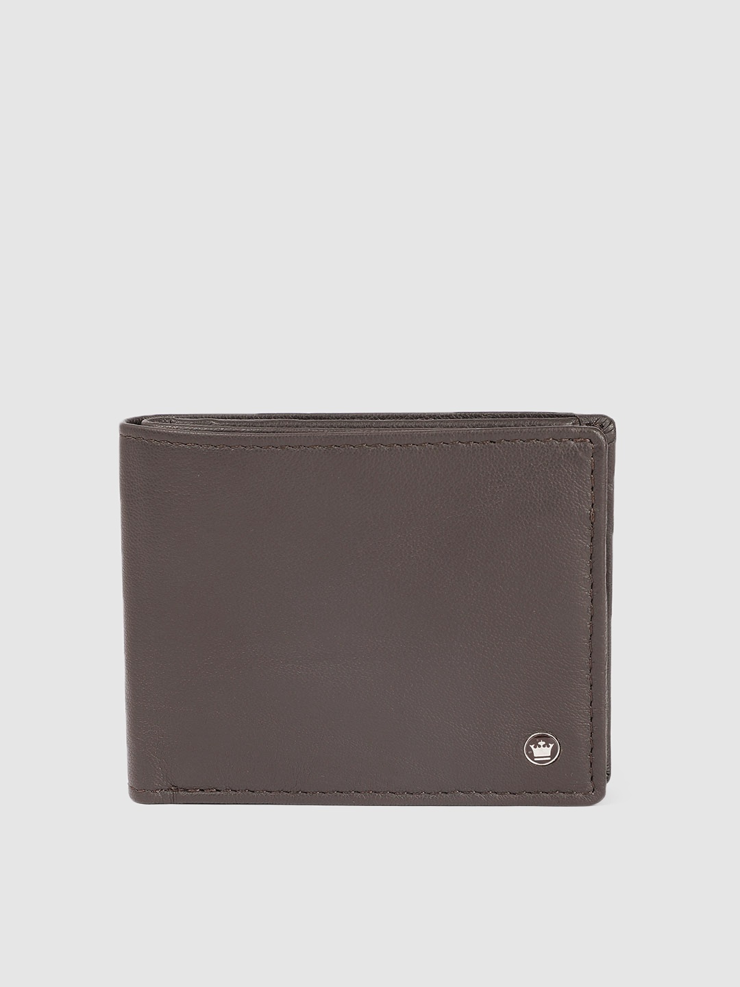 

Louis Philippe Men Brown Solid Leather Two Fold Wallet