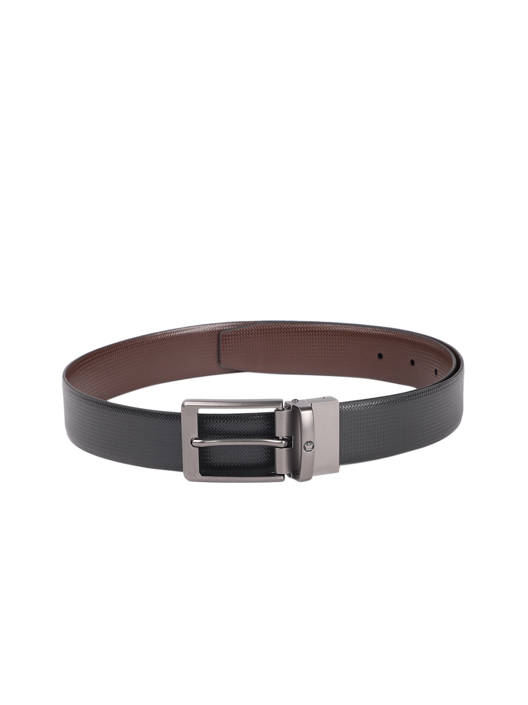 

Louis Philippe Men Black & Brown Textured Leather Reversible Belt