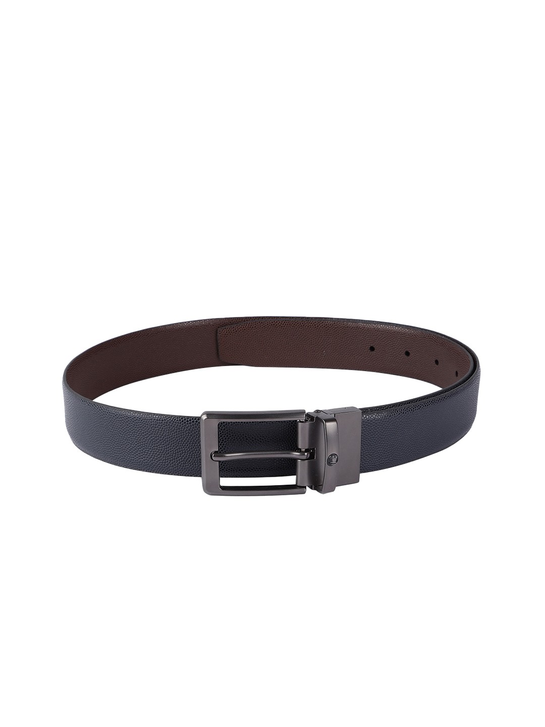 

Louis Philippe Men Reversible Leather Belt, Navy blue