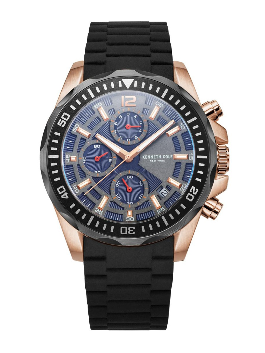 

Kenneth Cole Men Blue Dial And Bracelet Style Straps Analogue Watch KCWGQ2222204MN