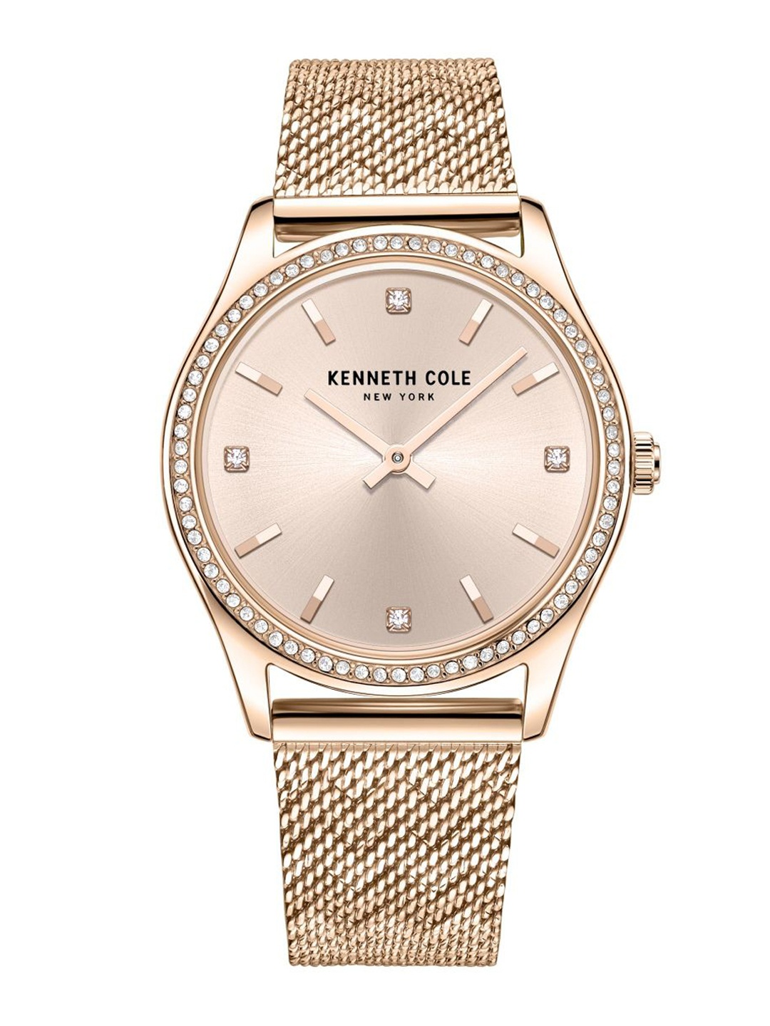 

Kenneth Cole Women Rose Gold-Toned Dial & Rose Gold Toned Stainless Steel Straps Analogue Watch