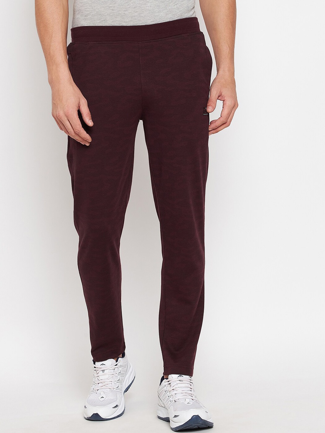 

Okane Men Burgundy Printed Track Pant