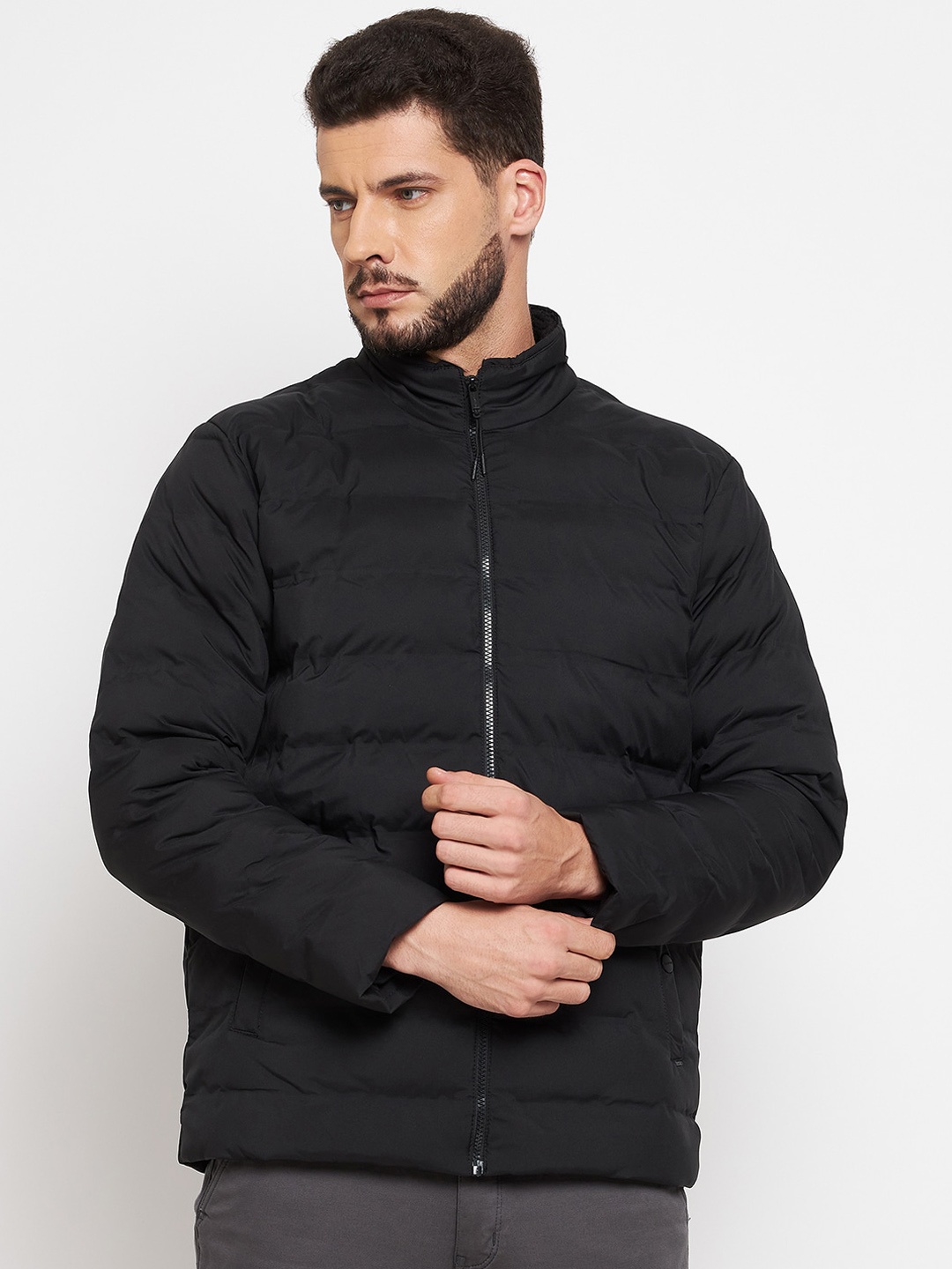 

Okane Men Black Lightweight Puffer Jacket