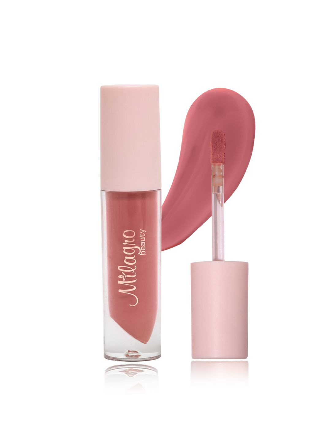 

Milagro Liquid Matte Lipstick Hydrating Long Lasting Smudge-proof Lip Color Dark rose Divine, Pink