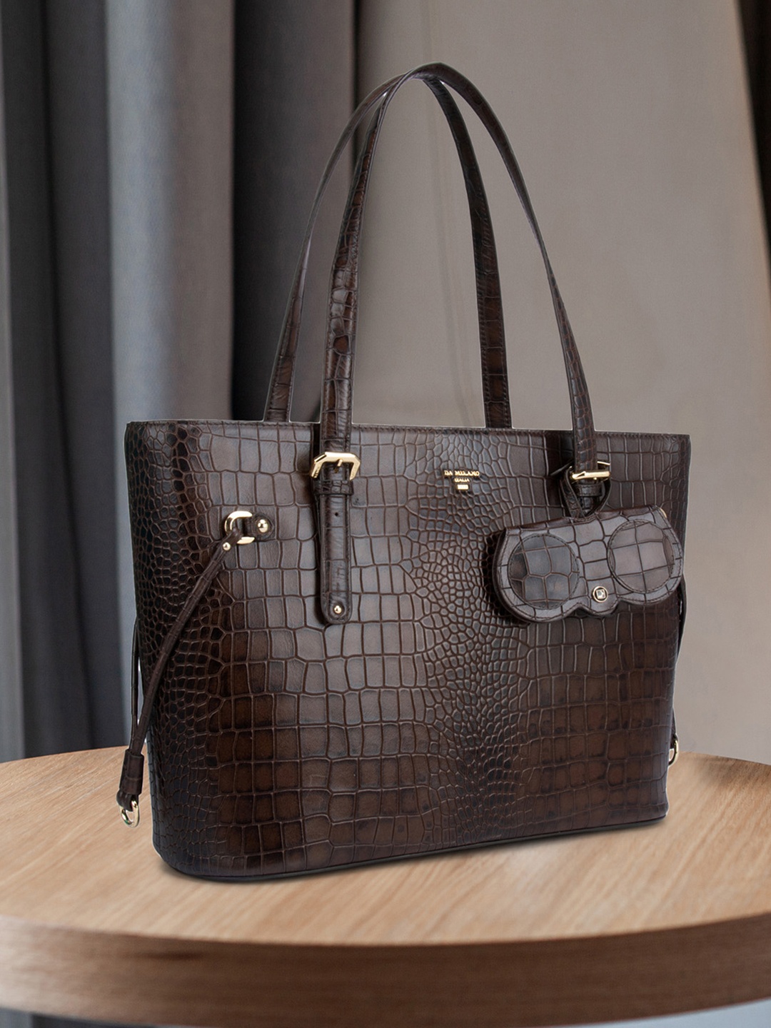 

Da Milano Brown Textured Leather Shopper Shoulder Bag