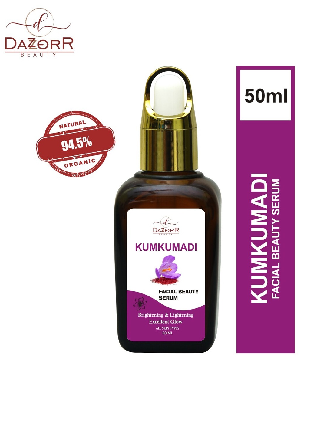 

DAZORR BEAUTY Kumkumadi Facial Beuty Face Serum, Transparent