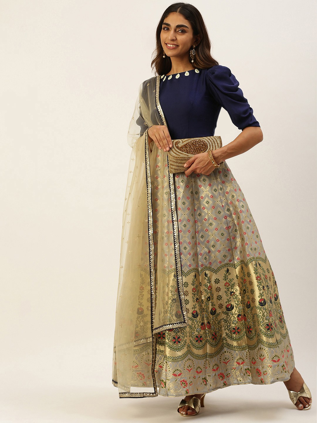 

Ethnovog Woman Ready To Wear Anarkali, Pink