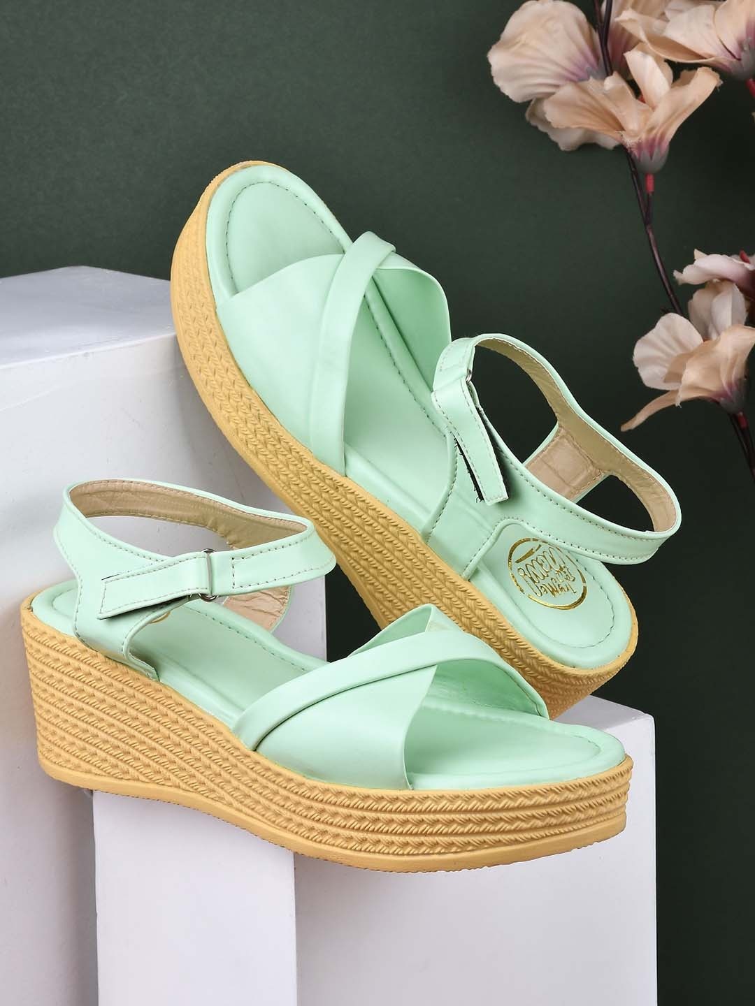 

Try Me Women Sea Green Wedge Heels