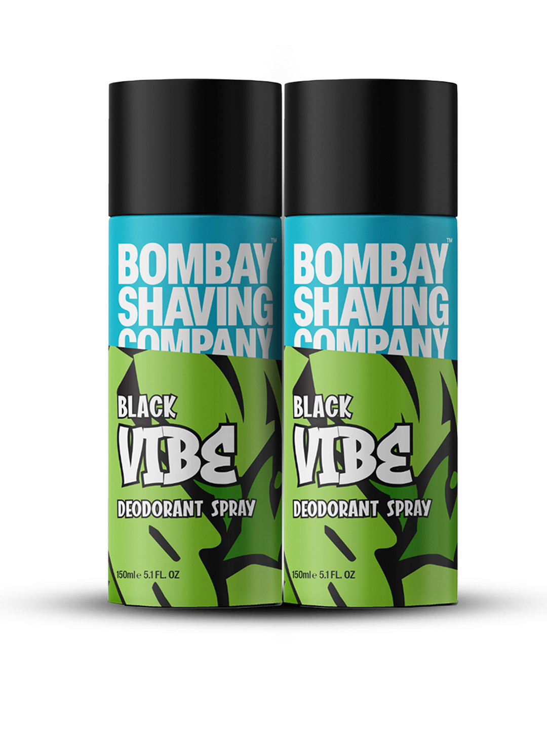 

Bombay Shaving Company Men Set of 2 Black Vibe Odour Control Deodorant Spray - 150ml each