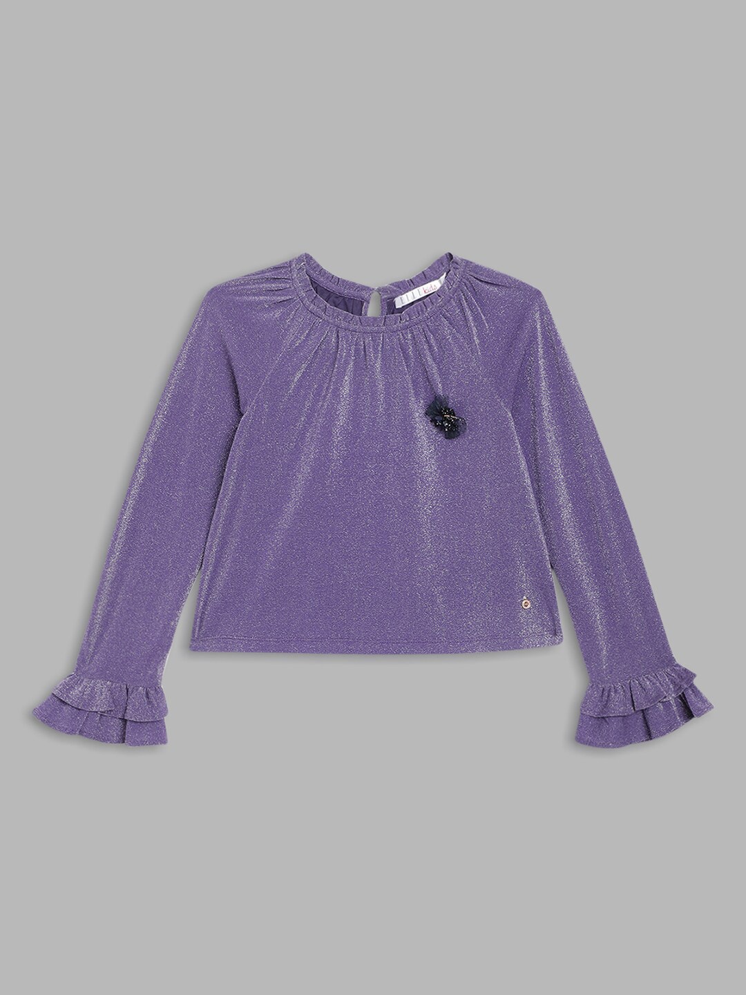 

ELLE Girls Bell Sleeves Top, Purple