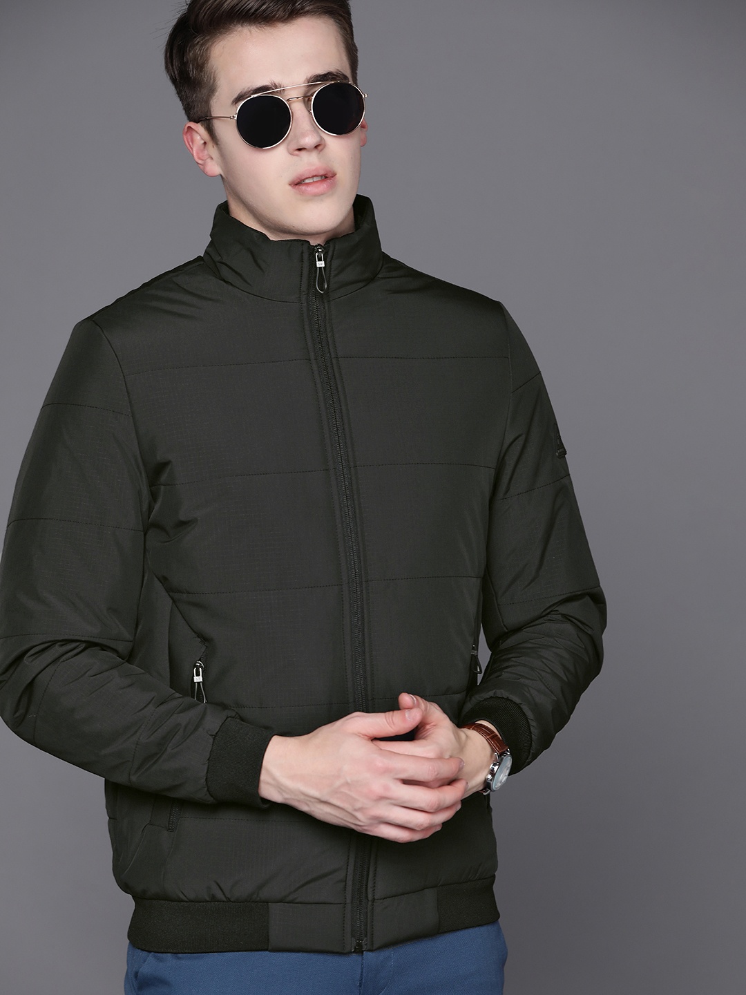 

Louis Philippe Sport Men Slim Fit Padded Jacket, Black