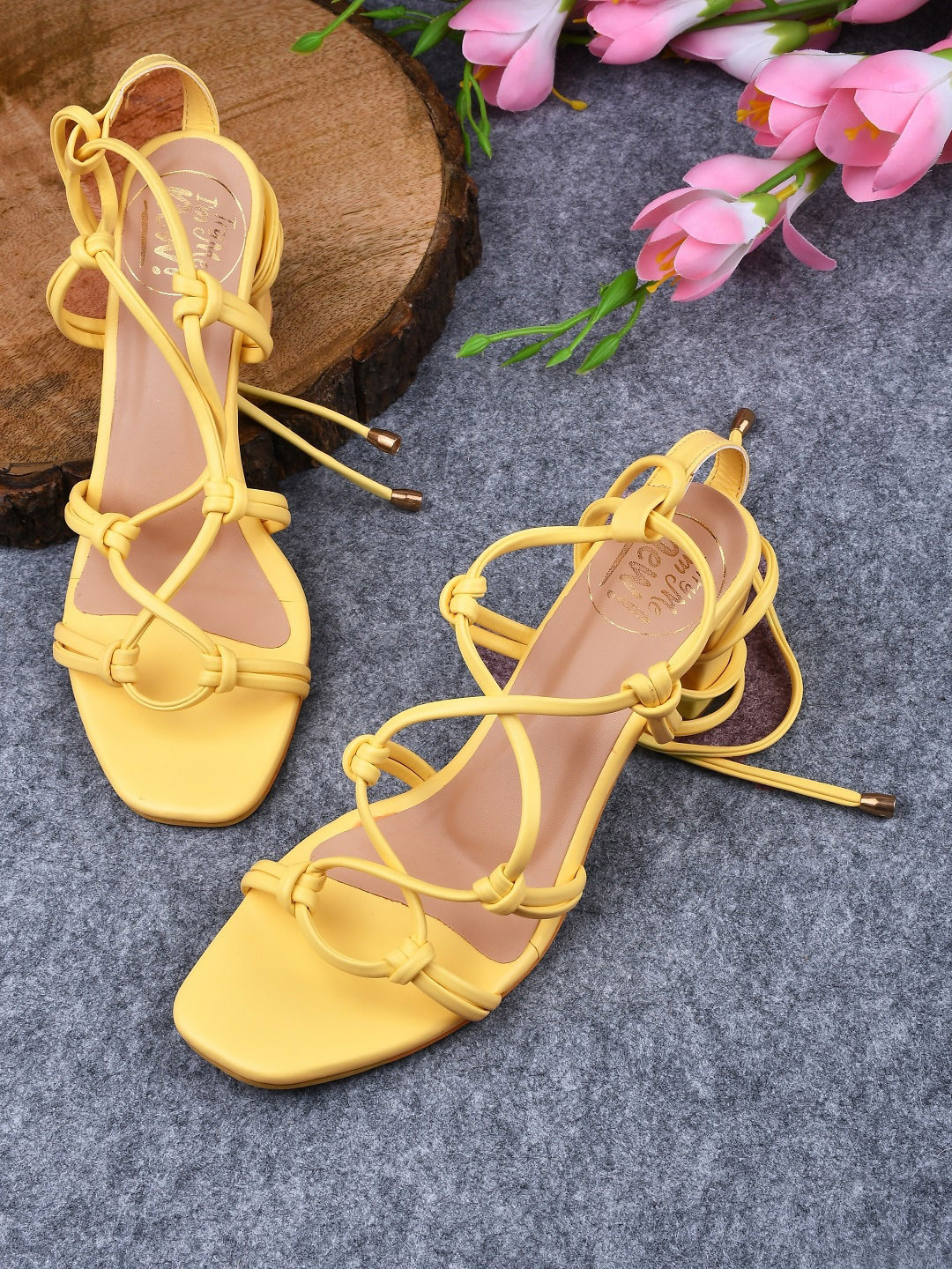 

Try Me Women Solid Block Sandals, Yellow
