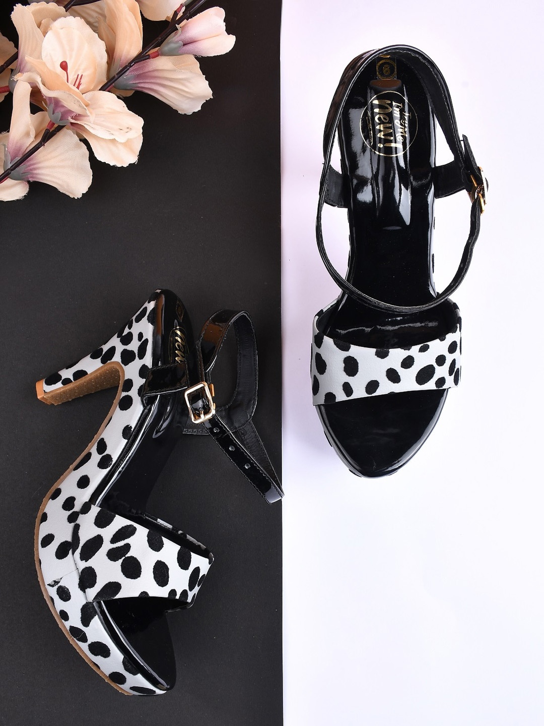 

Try Me Women Grey And Black Animal Printed Party Stiletto Heels
