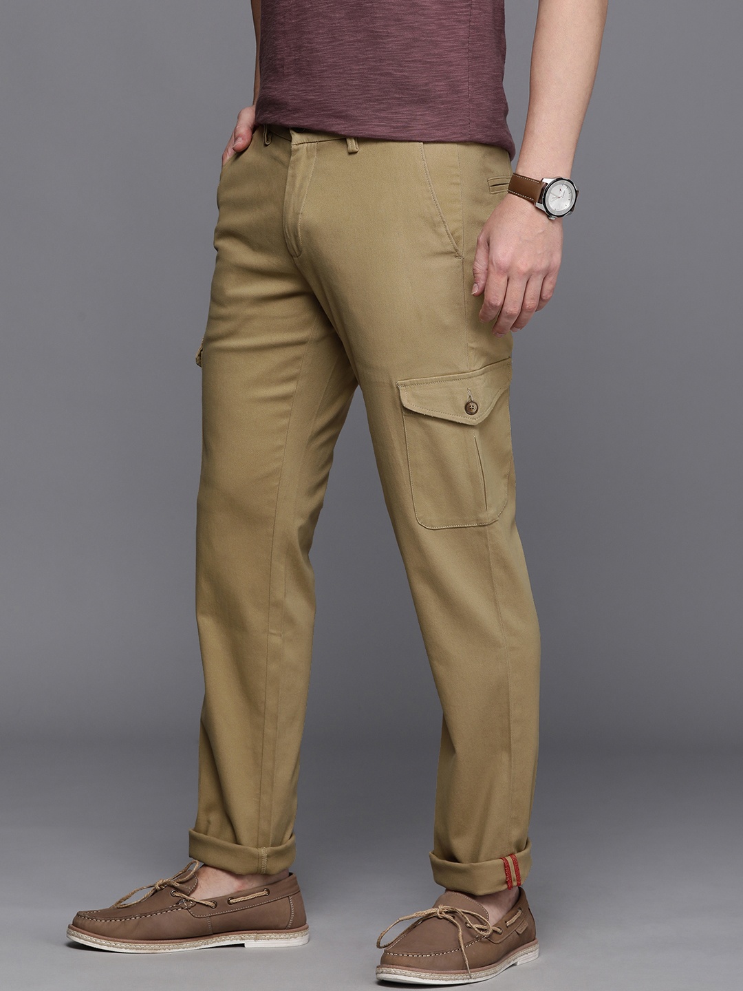 

Louis Philippe Sport Men Slim Fit Trousers, Khaki
