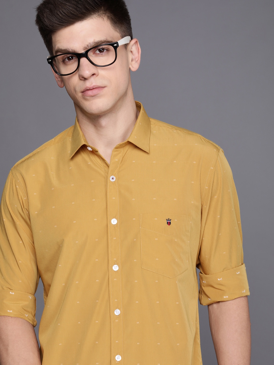 

Louis Philippe Sport Slim Fit Striped Casual Shirt, Mustard