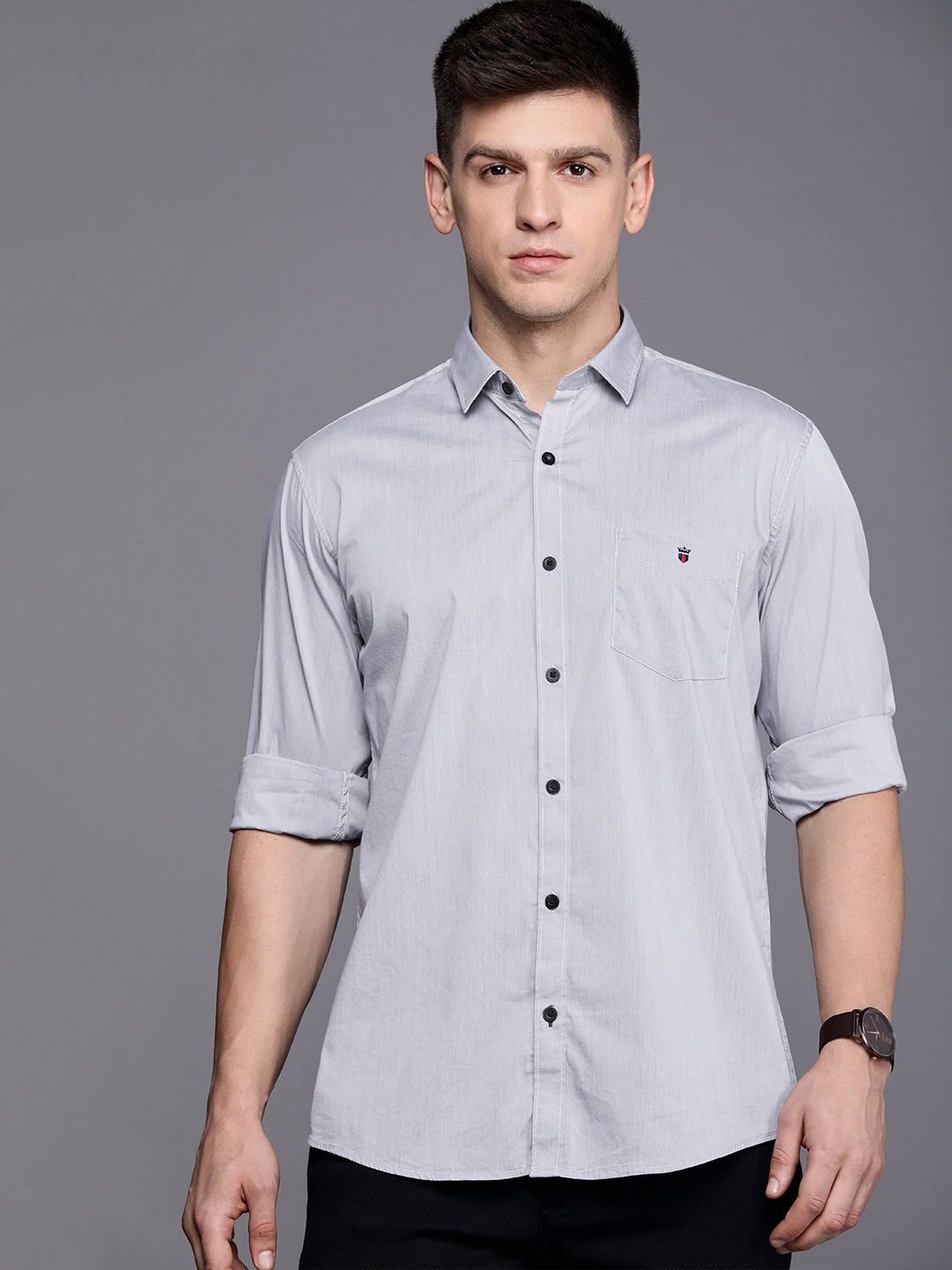 

Louis Philippe Sport Solid Slim Fit Casual Shirt, Grey