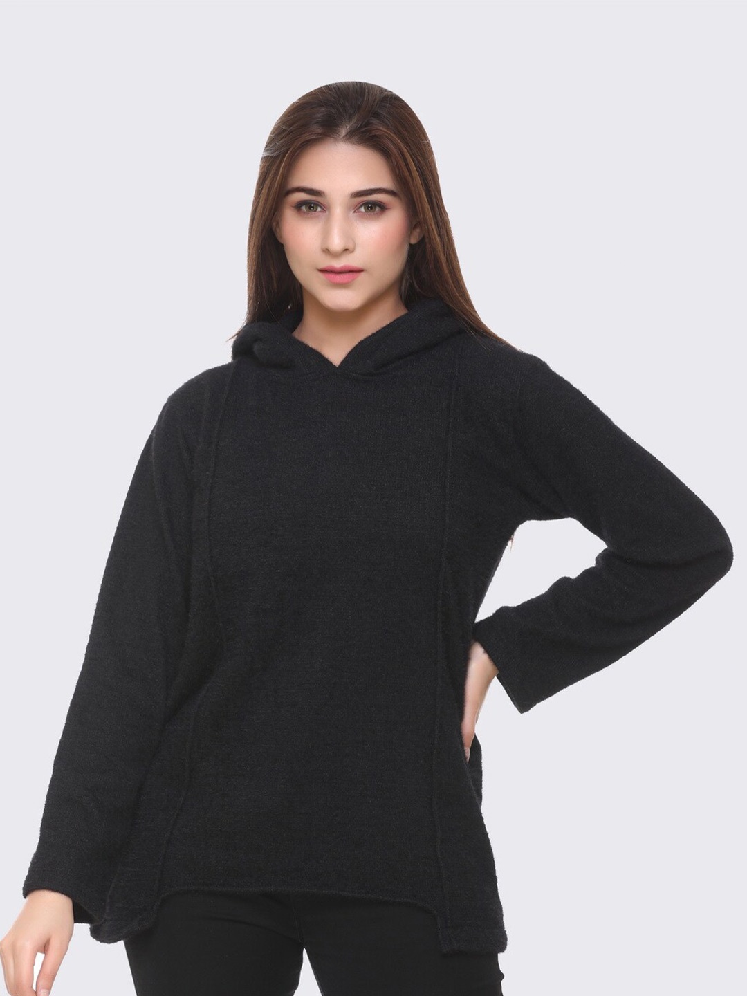 

KEIKO Women Black Solid Pullover