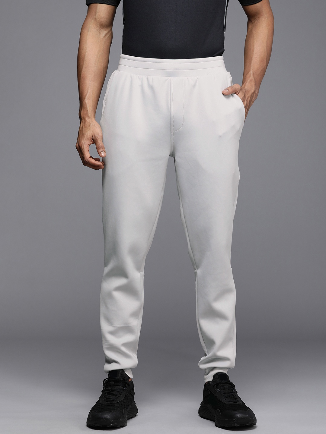 

Louis Philippe ATHPLAY Men Solid Joggers, Grey