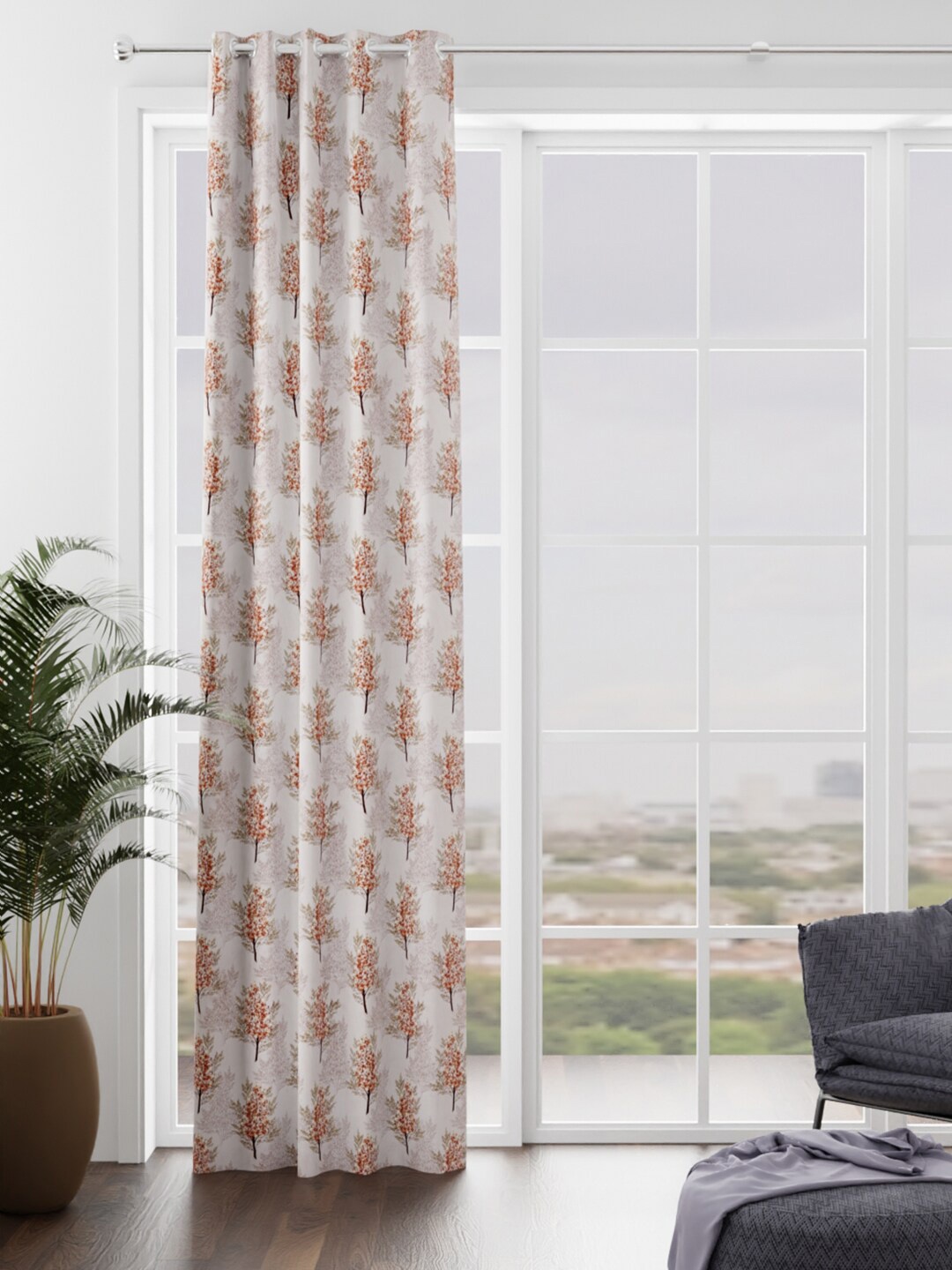 

KOPA Yellow & Red Floral Door Curtain