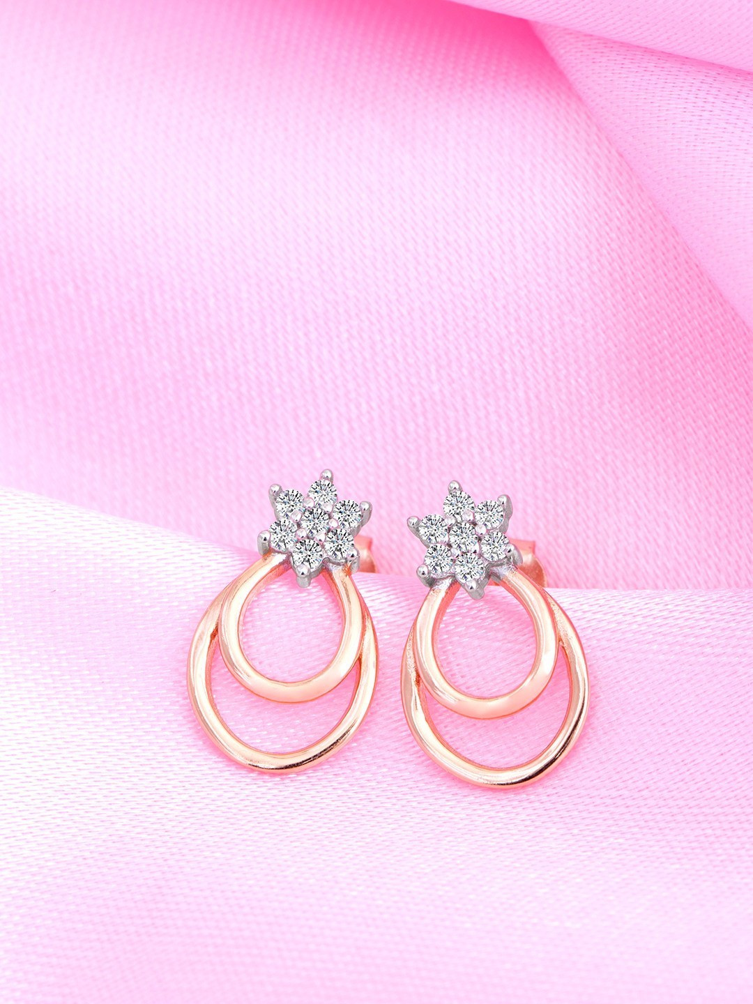 

Zavya Rose Gold Teardrop Shaped Drop Earrings