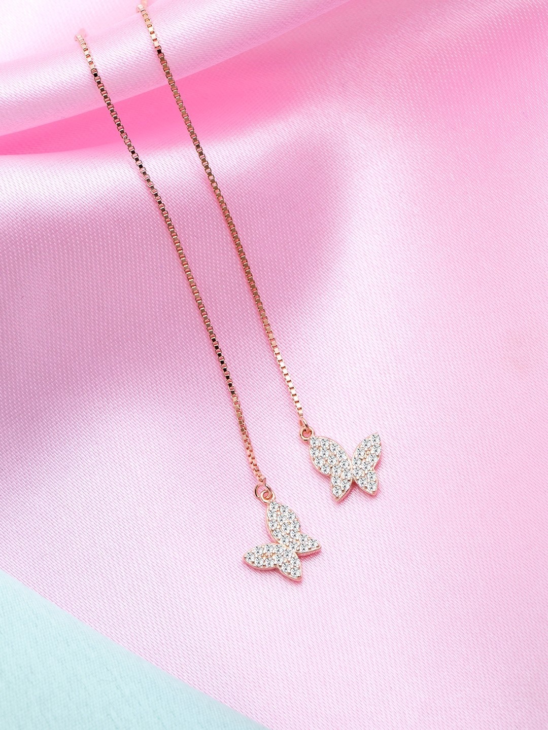 

Zavya Rose Gold Quirky Drop Earrings