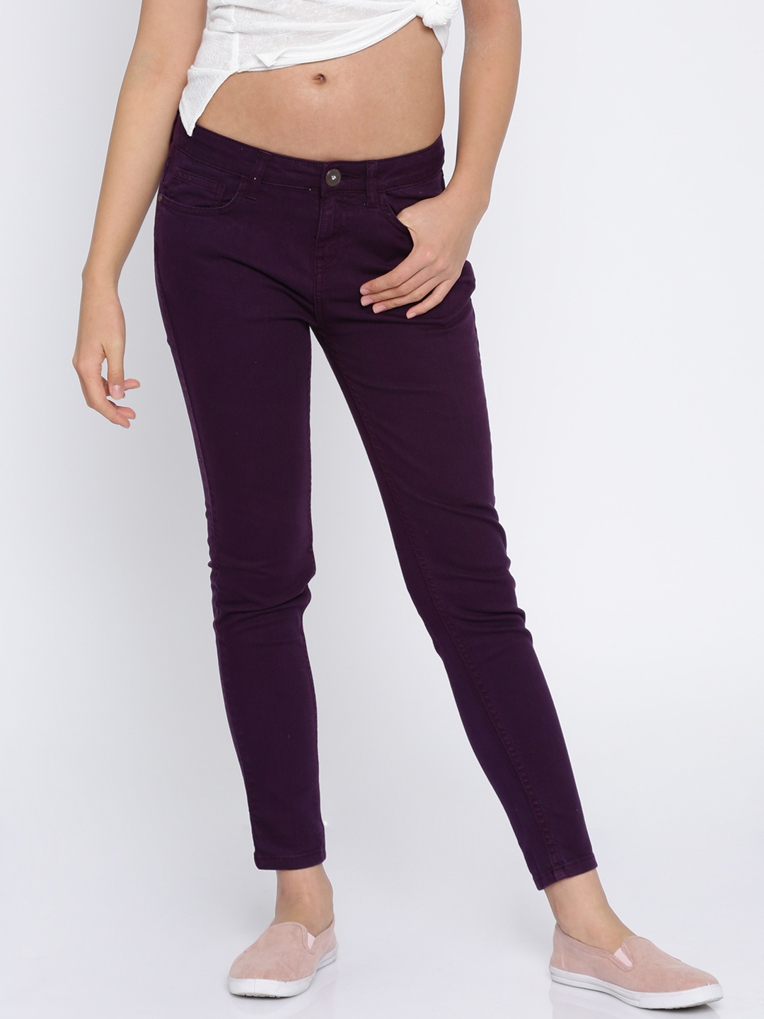 

Jealous 21 Women Purple Hottie Fit Mid-Rise Clean Look Stretchable Jeans