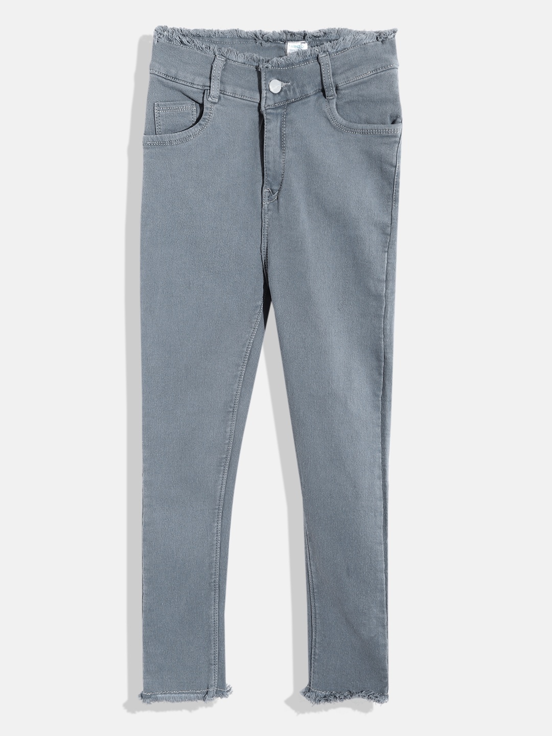 

MANZON Girls Grey Slim Fit Stretchable Jeans