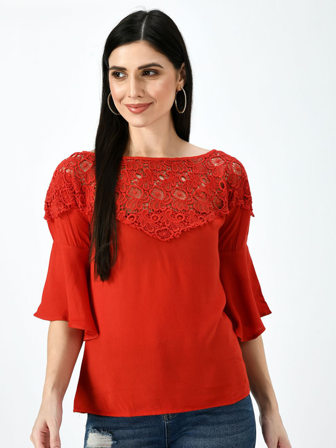 

TAARAA Women Red Top