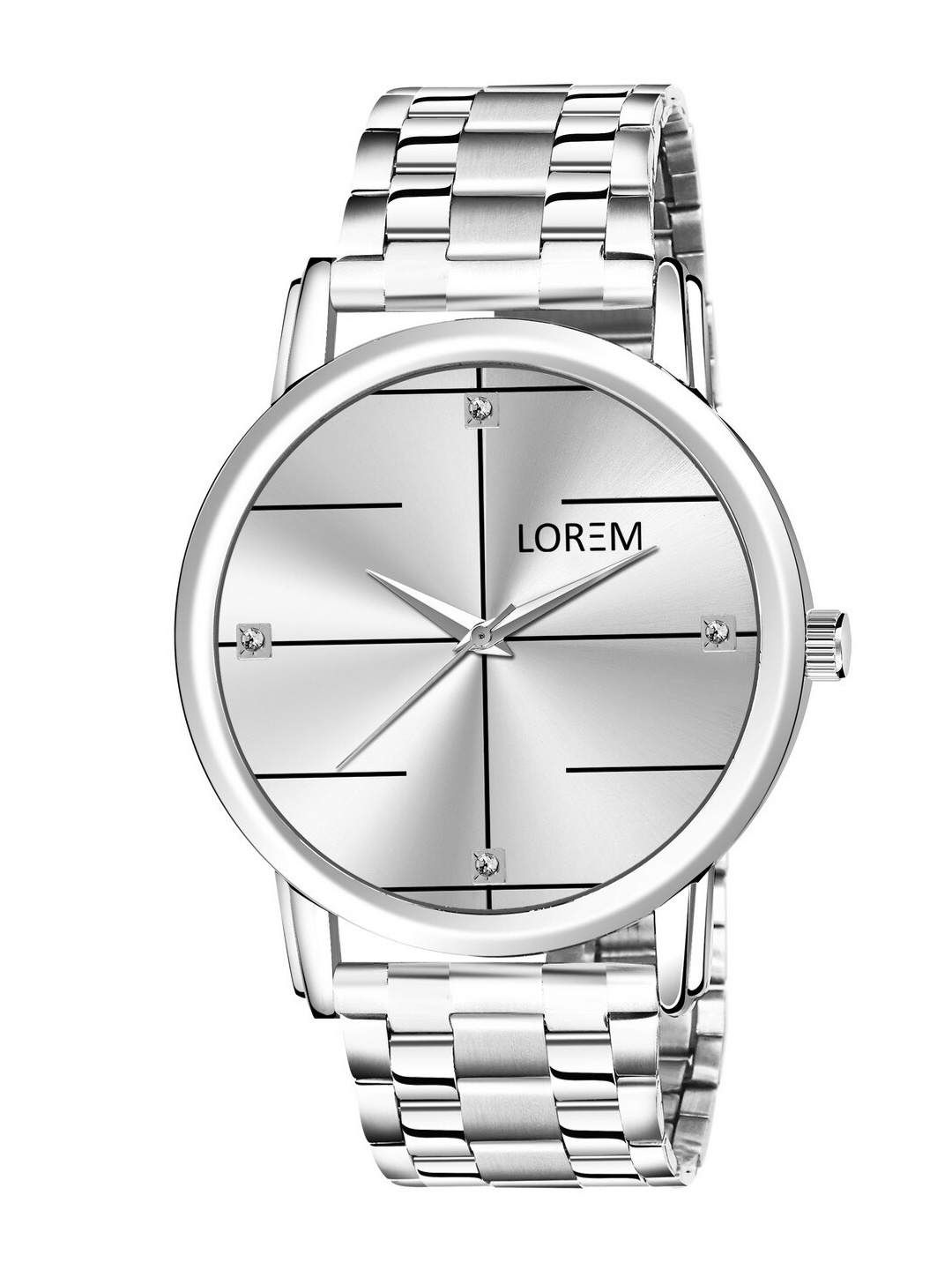 

LOREM Men Silver Dial & Silver Bracelet Style Straps Analogue Watch LR119