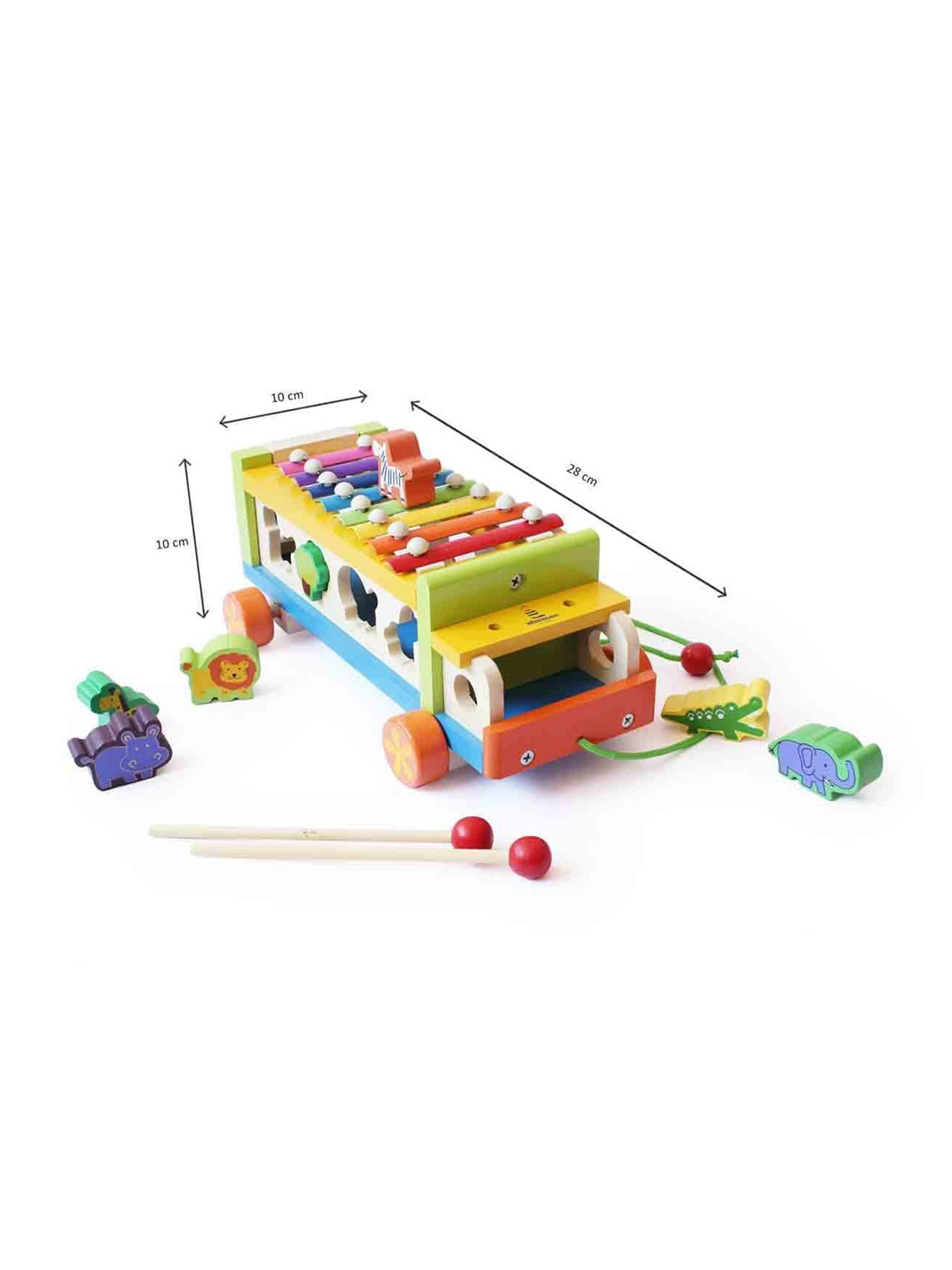 

shumee Kids Yellow & Blue Solid Musical Animal Truck