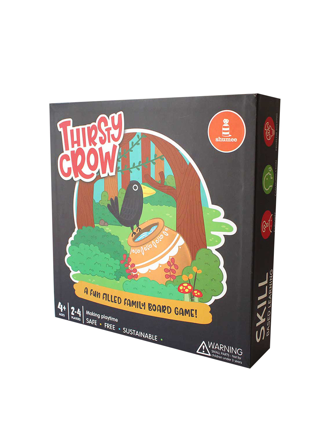 

shumee Kids Beige & Green Wooden Thirsty Crow Board Game Activity Toys