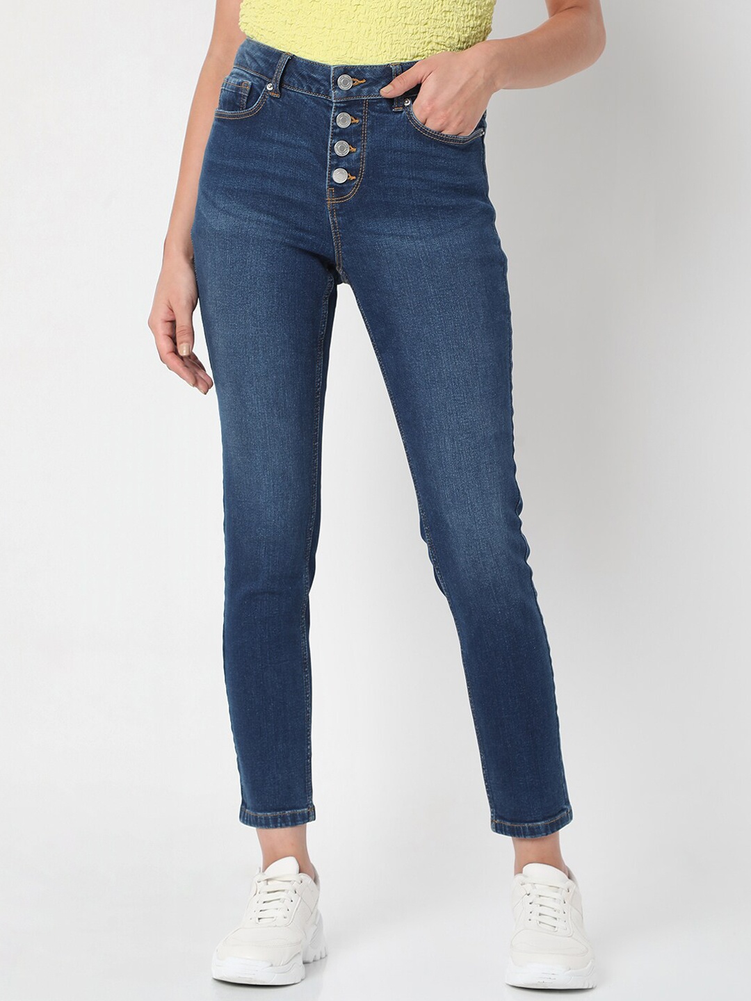 

Vero Moda Women Blue Skinny Fit Light Fade Jeans