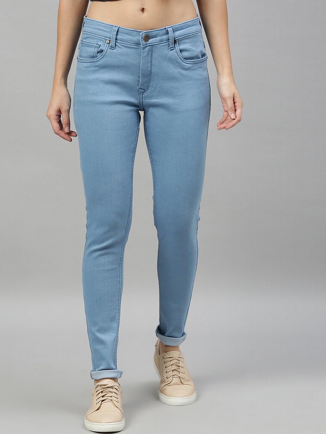 

Enviously Young Women Blue Mid Rise Slim Fit Cotton Stretchable Jeans