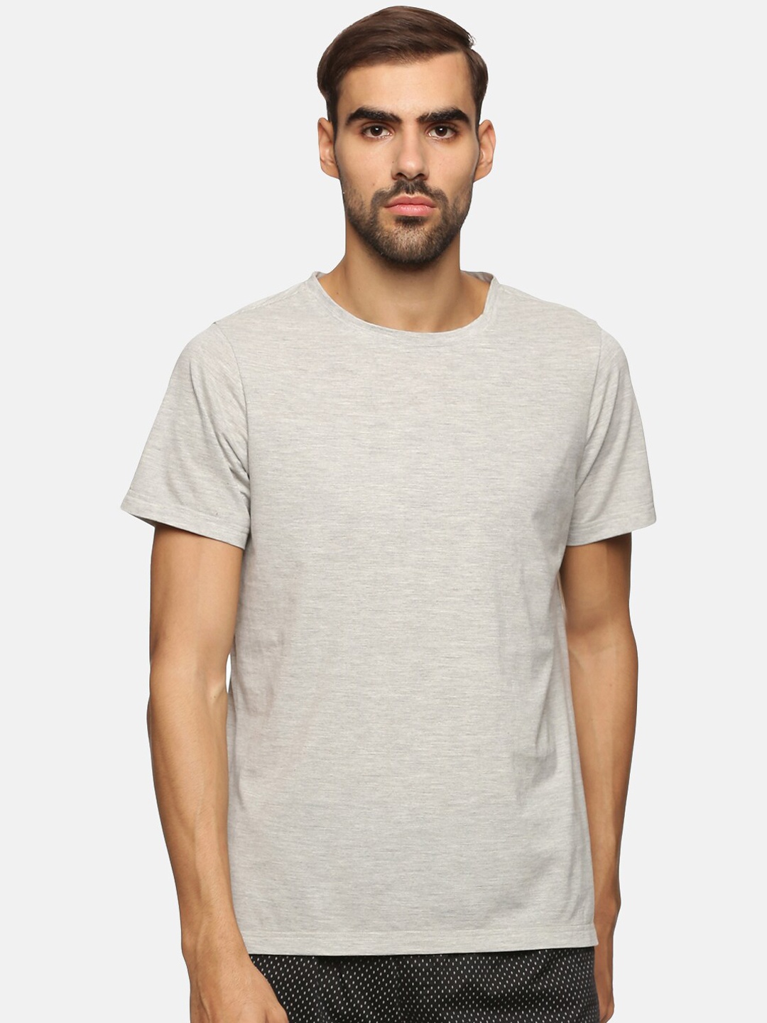 

DON VINO Men Grey Cotton Lounge T-shirt