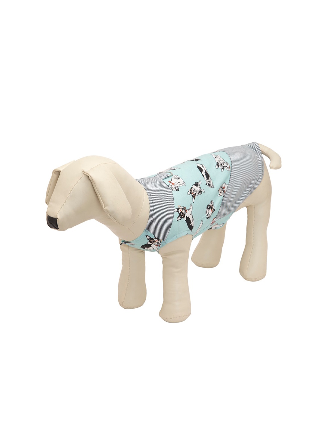 

Lulala Blue Printed Cotton Dog T-Shirt