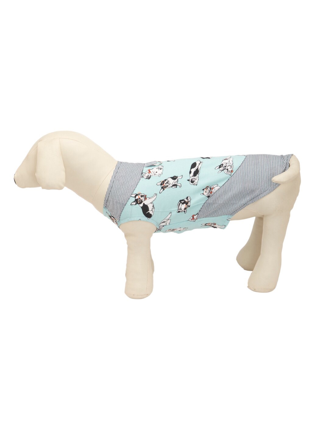 

Lulala Blue Printed Cotton Dog Shirt