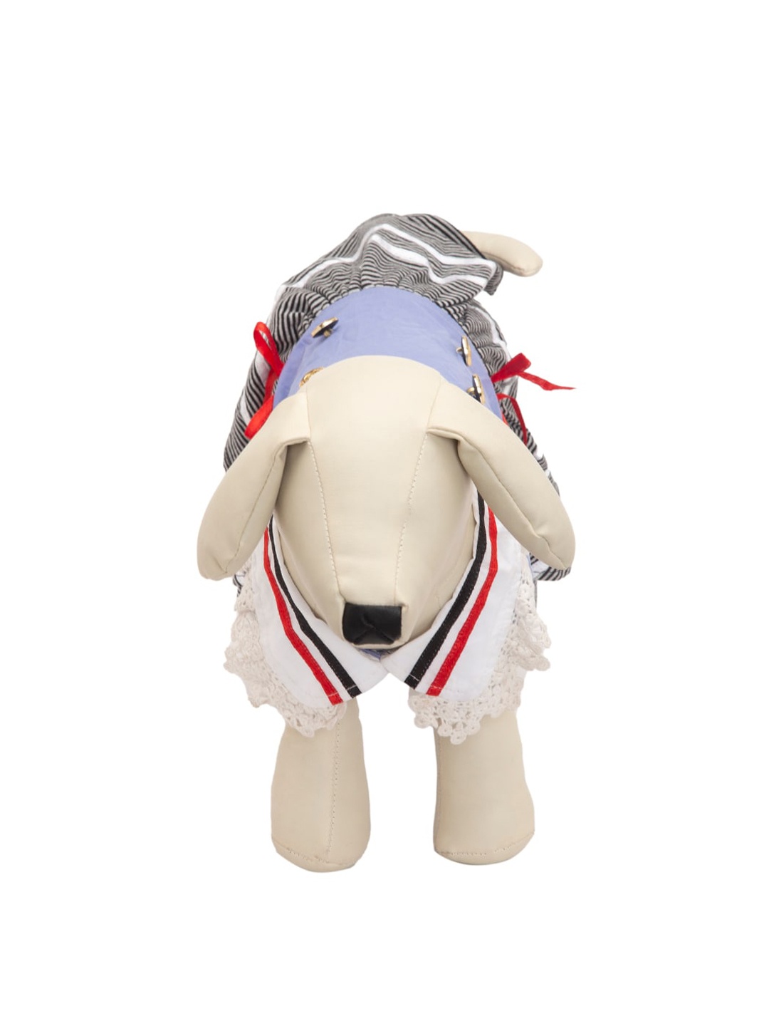 

Lulala Blue & Grey Striped Cotton Dog Dress