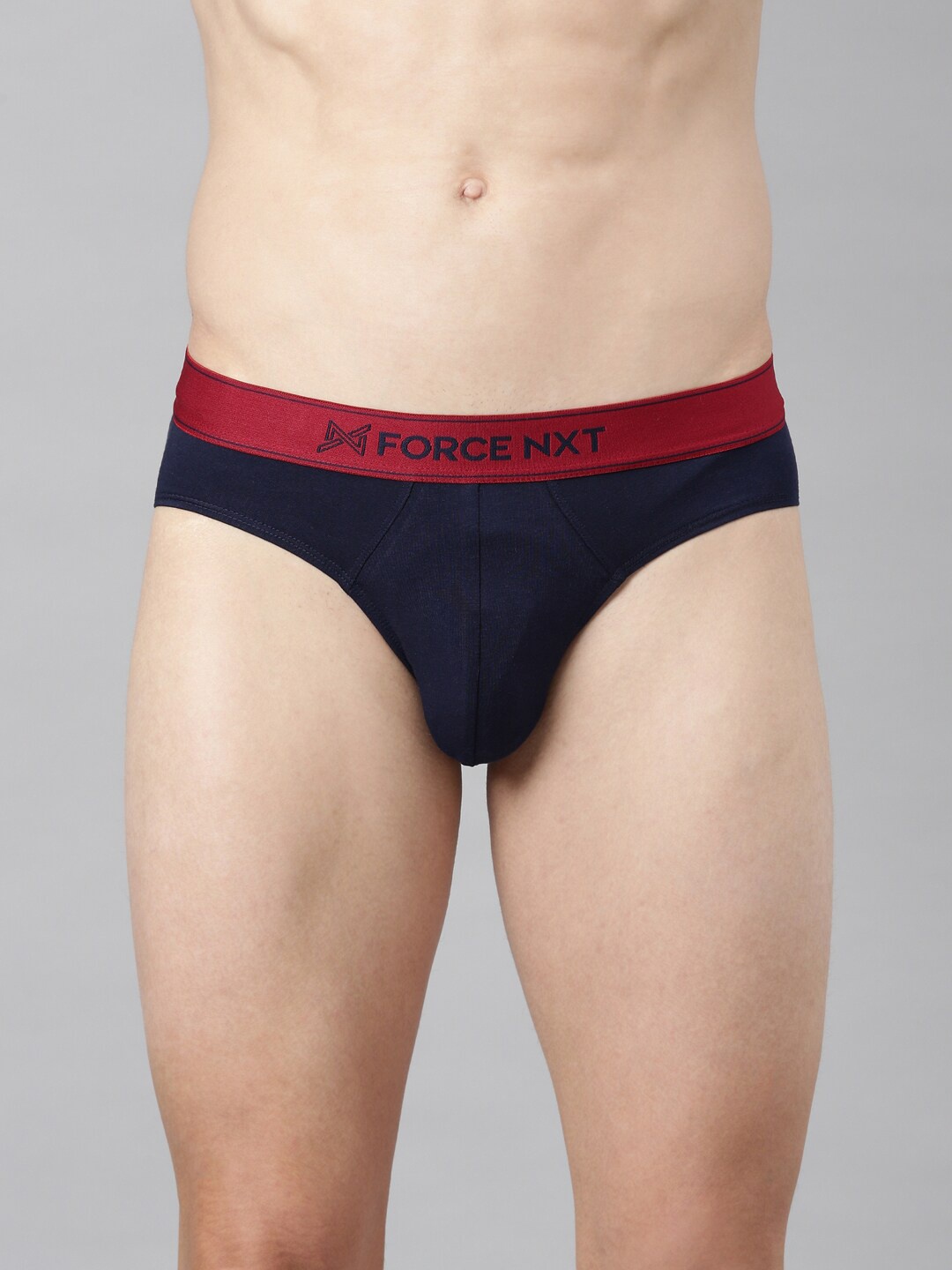 

Force NXT Men Super Combed Cotton Premium Assorted Brief MNFL35, Navy blue
