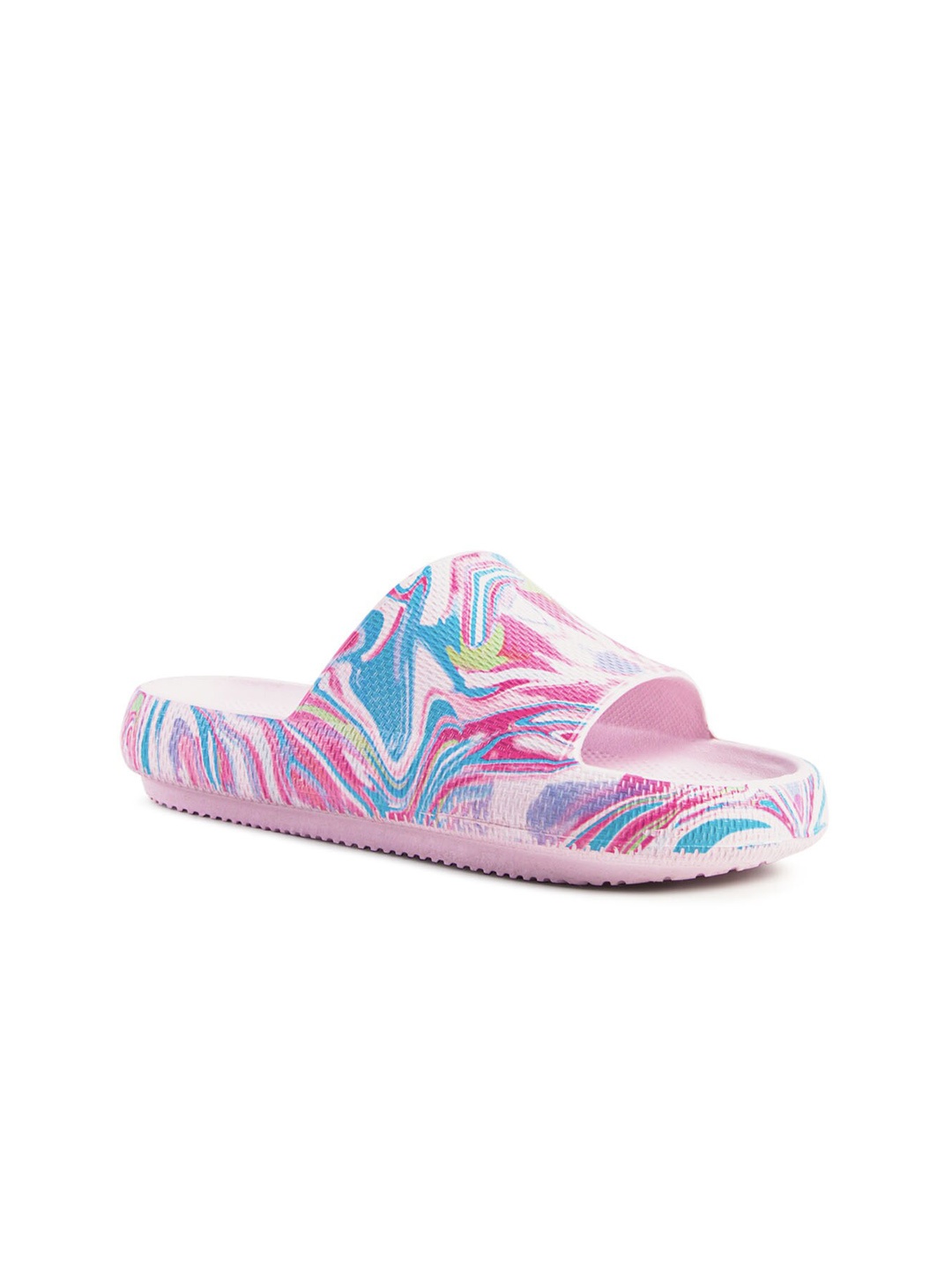 

London Rag Women Pink & Blue Printed PU Flatform Heel