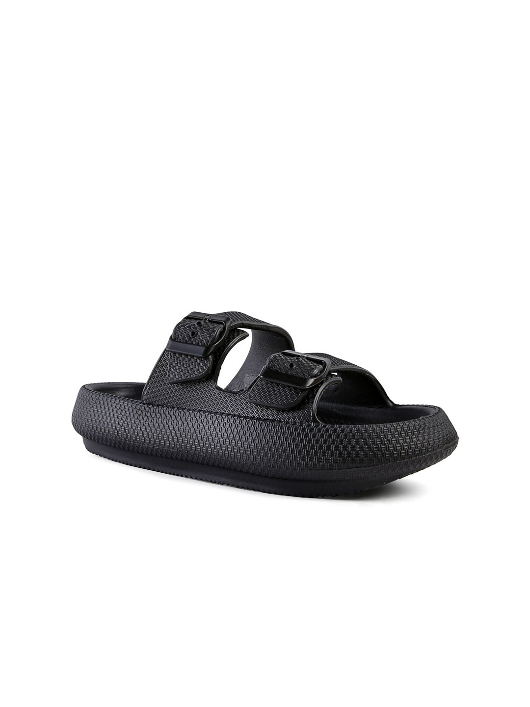 

London Rag Women Black Rubber Sliders