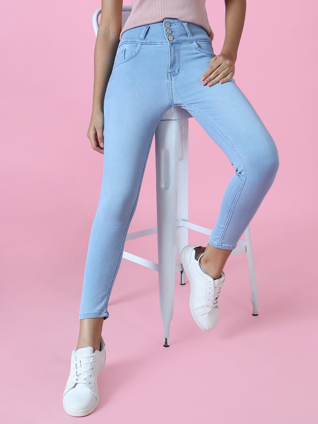 

SHOWOFF Women Blue Skinny Fit High-Rise Stretchable Jeans
