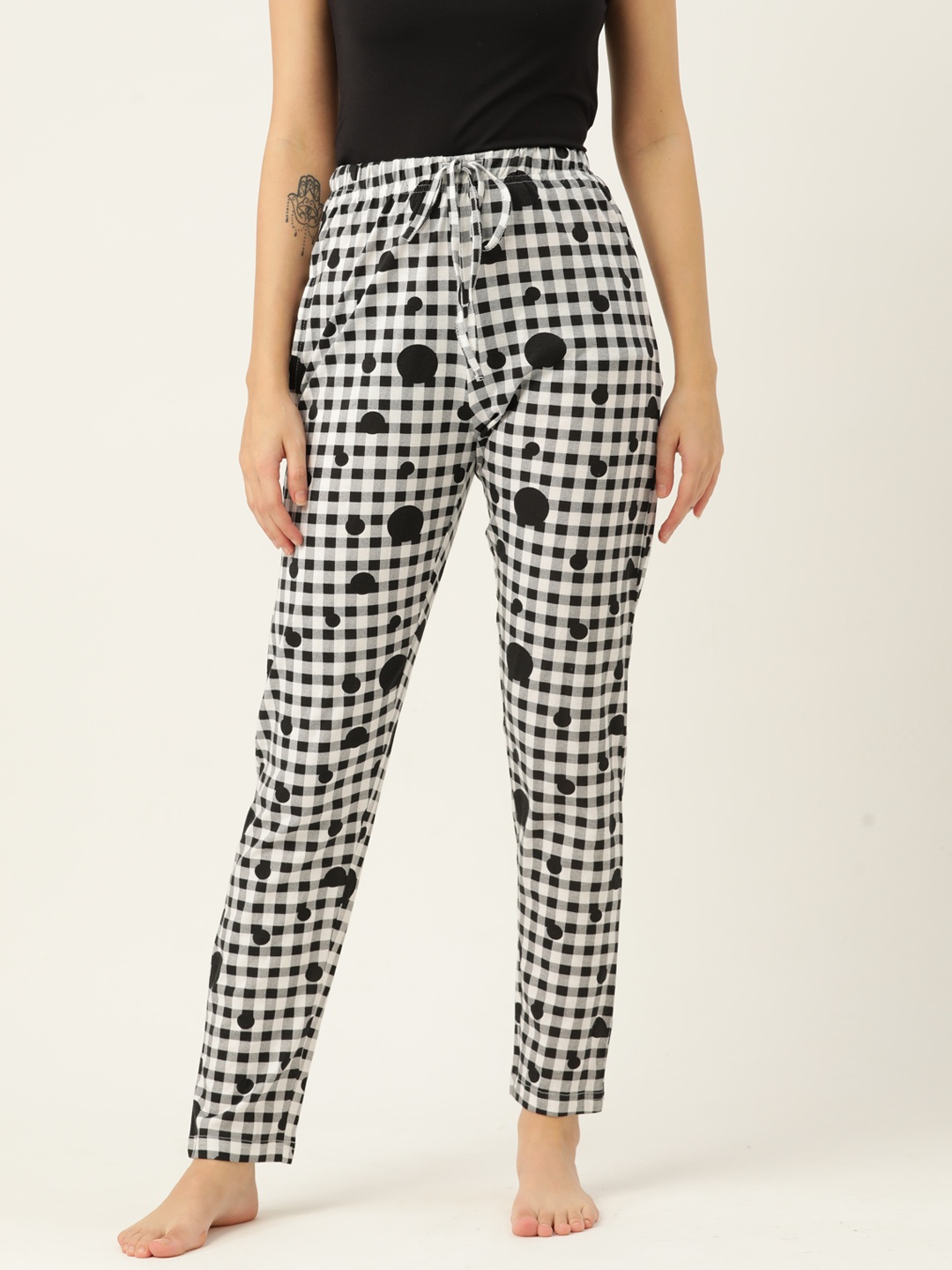 

ETC Women White Mid-Rise Printed Lounge Pants