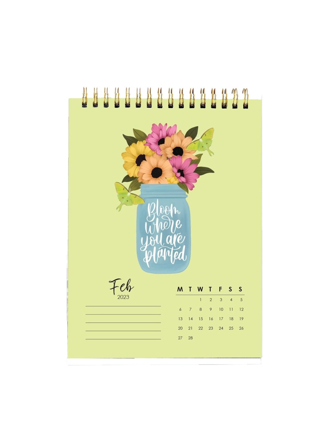 

happywagon White Printed 2023 Positivity Of The Year Desk Calendar