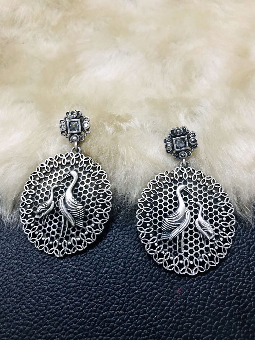 

MORKANTH JEWELLERY Women Silver-Toned Contemporary Drop Earrings