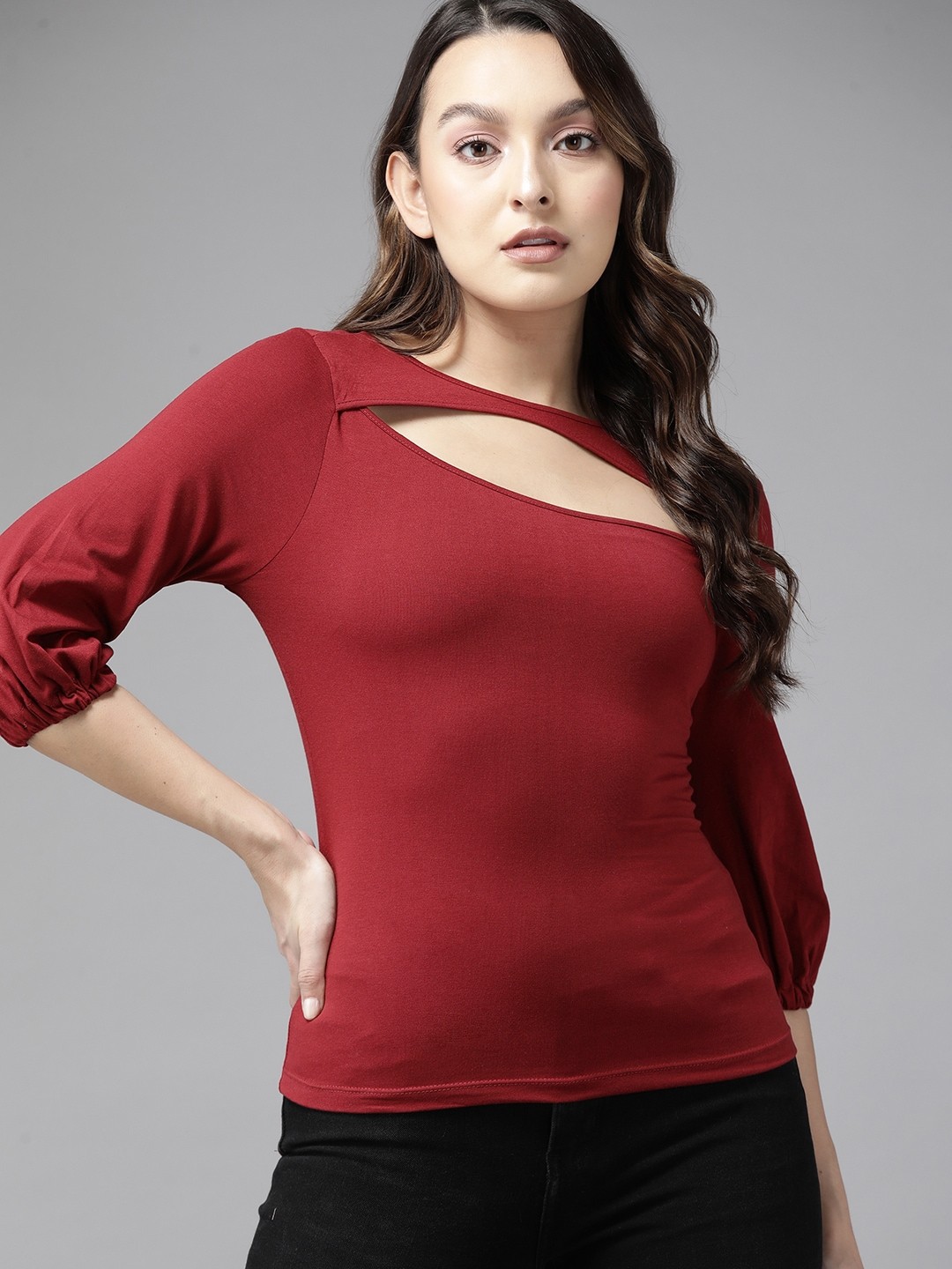 

The Roadster Lifestyle Co. Cut-Out Top, Maroon