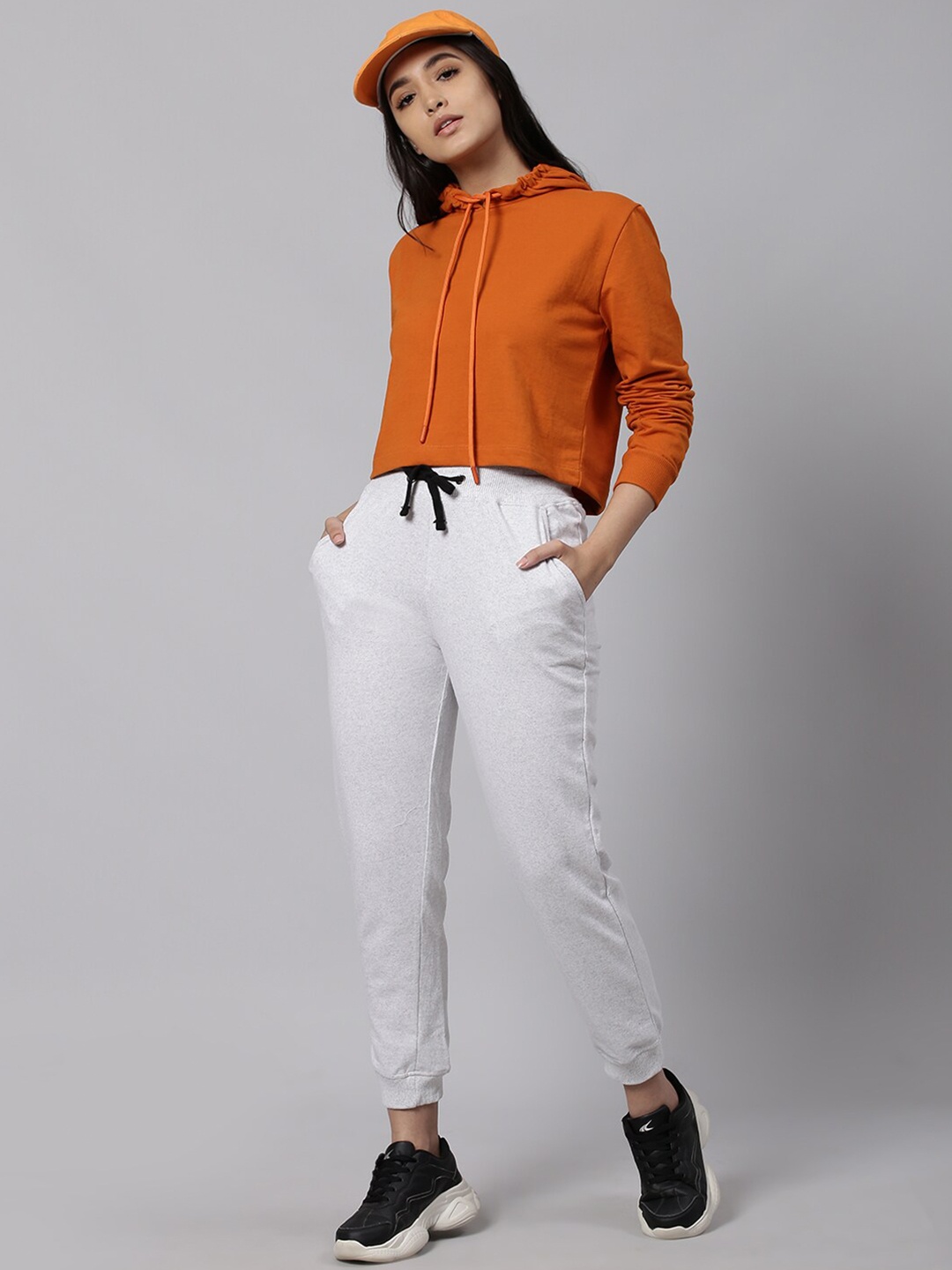 

High Star Women Rust Hooded Sweatshirt