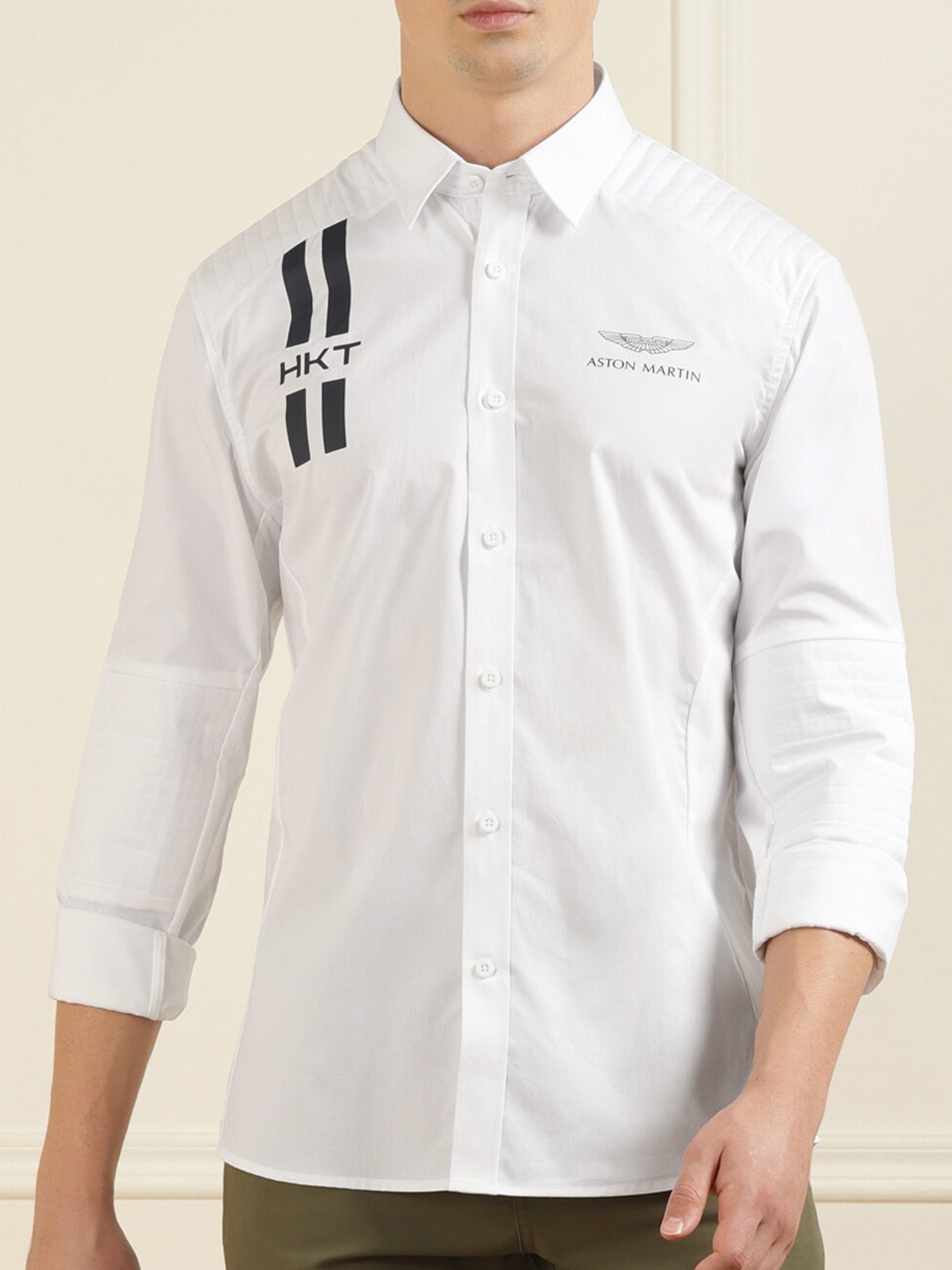 

HACKETT LONDON Men White Cotton Classic Casual Shirt