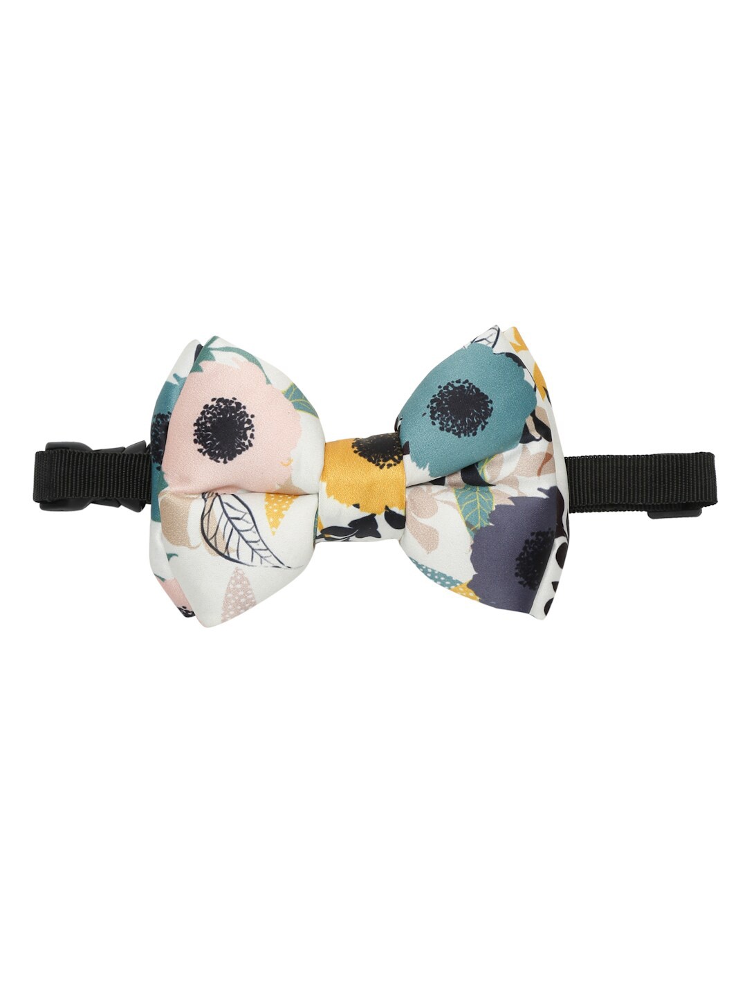

WIGGLE TWIDDLE Cream-Coloured & Blue Printed Pet Collar