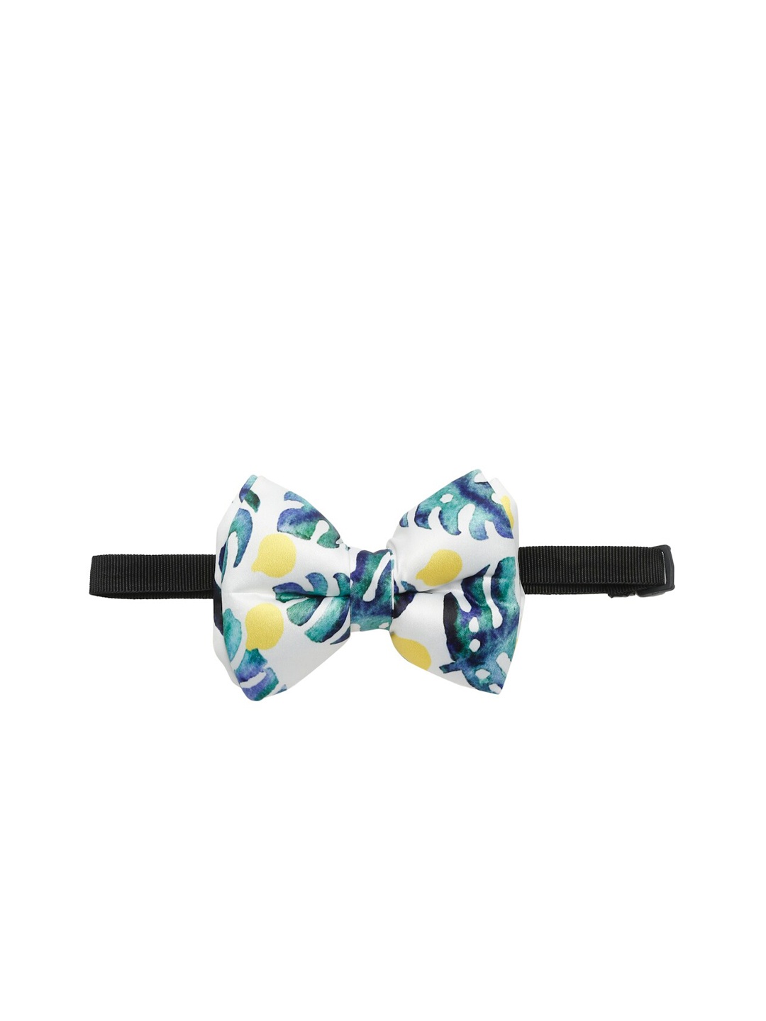 

WIGGLE TWIDDLE White & Blue Printed Bow Pet Collars