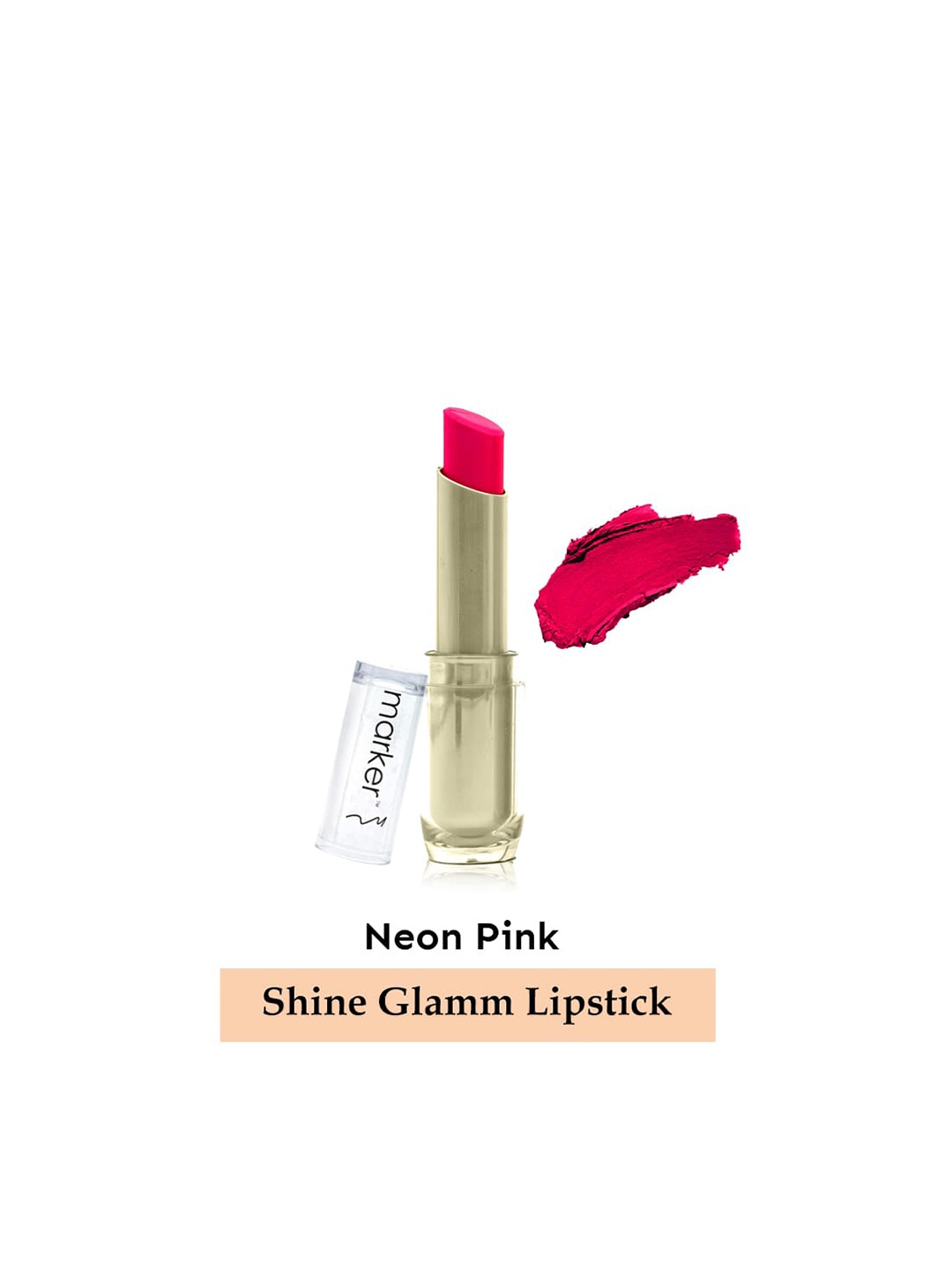 

BeautyRelay London Shine Glamm Lipstick with Olive Oil 3.5 g-Neon Pink, Coral